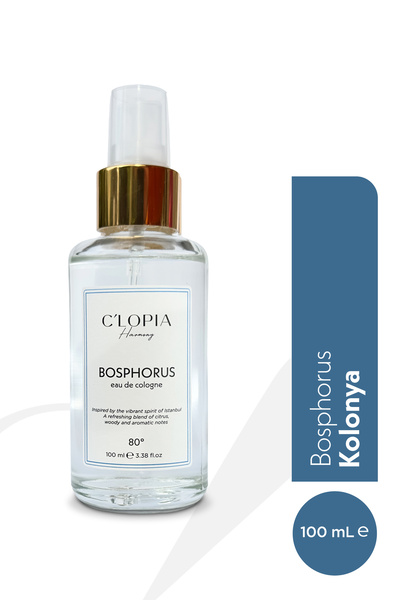 C'LOPIA BEAUTY Bosphorus Eau de Cologne 100 ml Cam Şişe Ferah ve Kalıcı Unise...