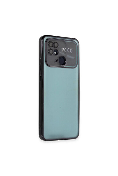 eco port حافظة ريدمي 10 سي من السيليكون مع حماية للكاميرا - أسود