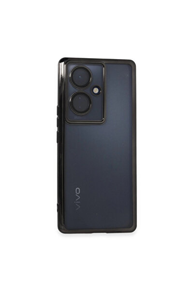 Marsilyan حافظة فيفو V29 لايت من السيليكون مع عدسة - أسود