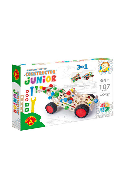Alexander Toys Junior Construction Game - Sports Car, 3in1, 107 pieces, STEM game, 4+