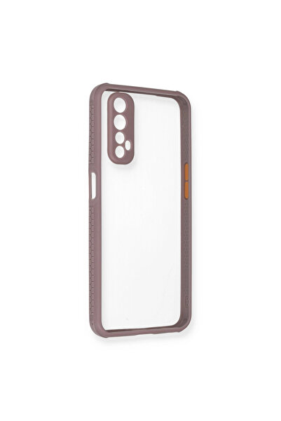Marsilyan Realme 7 Case Miami Transparent Silicone - Light Purple