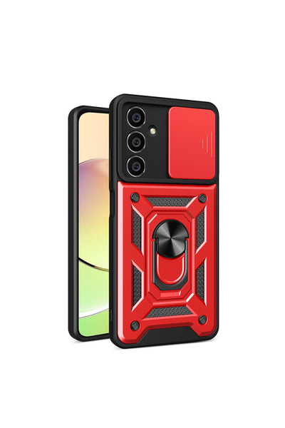 eco port Samsung Galaxy A05S Case with Pars Lens Ring Silicone - Red