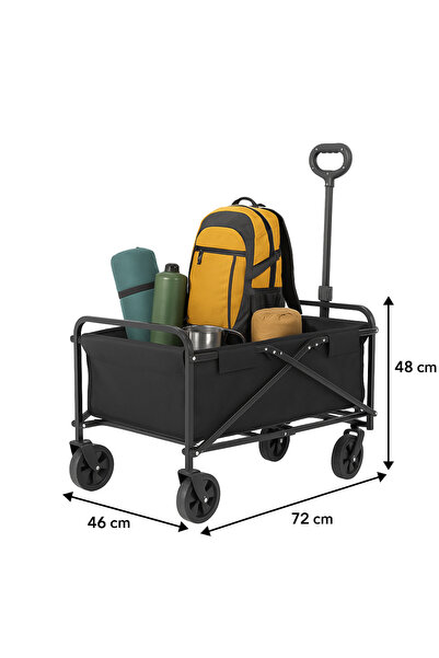 ZAICA Collapsible Folding Camping Wagon (AF-Black) Size 72*46*48