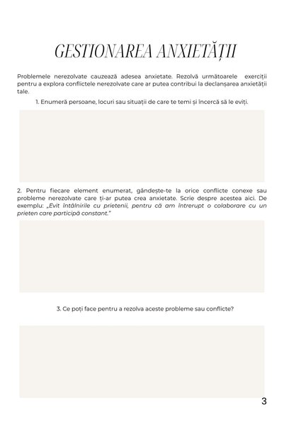 Cotomag Caietul de Lucru pentru Gestionarea Anxietății | Jurnal de Lucru cu Explicații, Întrebări și Exerciții Practice pentru Calm și Echilibru