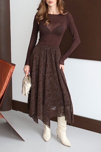 AÈC PRIVÈ Women's Vintage Asymmetrical Cut Skirt