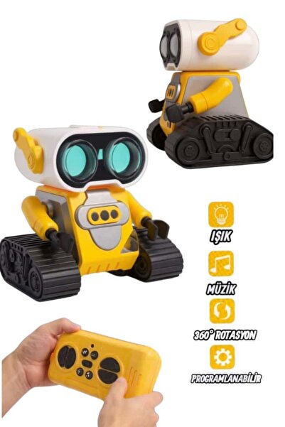 Fidan oyuncak Akıllı Wall-E Robot – 2.4 Ghz Uzaktan Kumandalı, El Sensörlü, Ş...