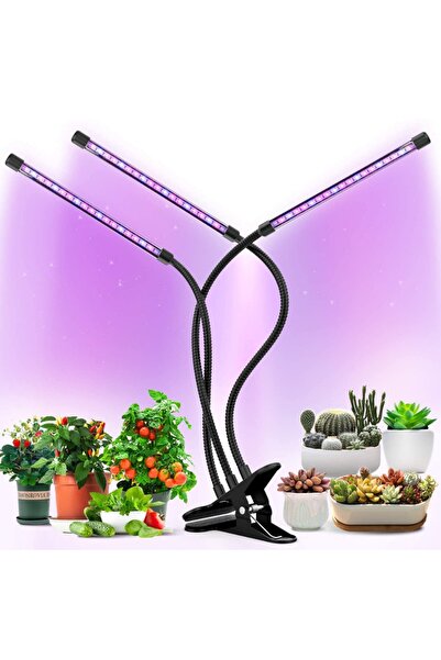 algoshop Lampă UV pentru creșterea plantelor de interior 30W, cu cleme, 3 bra...