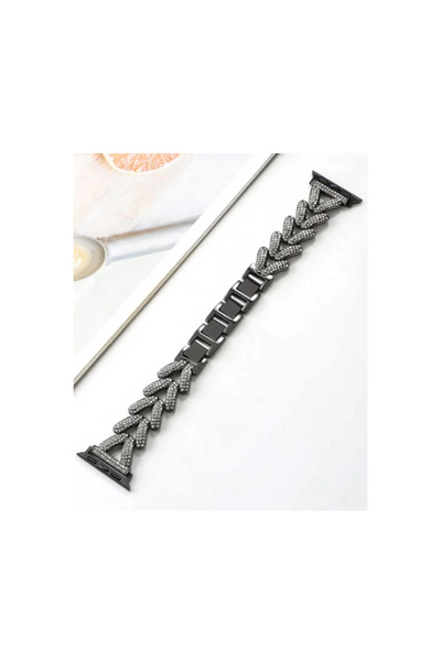 eco port Watch 38mm node stone strap - black