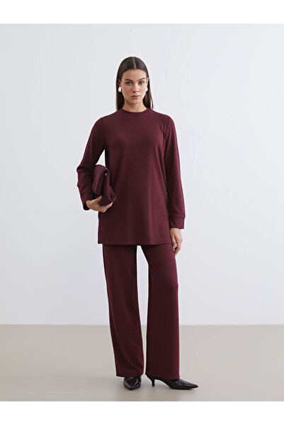 LC Waikiki Plum Women's Pants with Elastic Waist