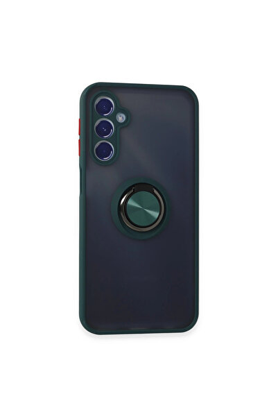 Marsilyan غطاء سيليكون لهاتف سامسونج جالاكسي M34 5G مع حلقة مونتريال - أخضر