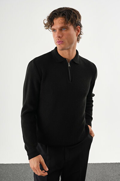 Redline Haze Oversized Knitwear Long Sleeve Sweater Black