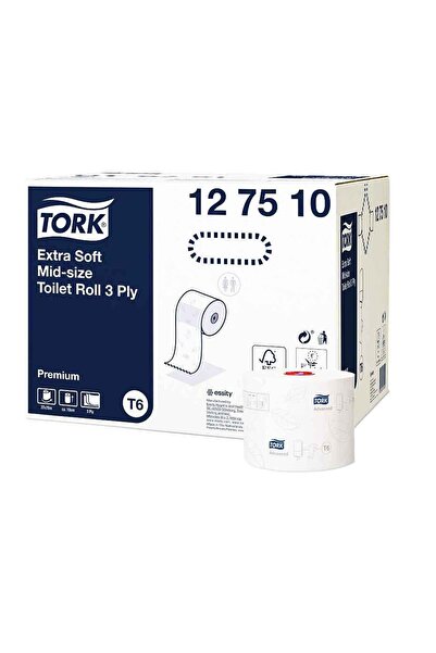 TORK Hartie igienica rola medie Premium Extra Soft, 3 straturi, 70 metri, 27 ...