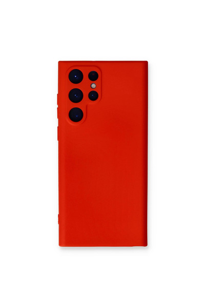 eco port Samsung Galaxy S23 Ultra Case Nano Velvet Silicone Inside - Red