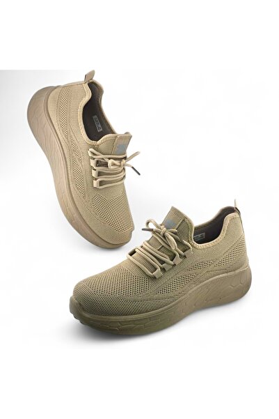 Stone Lightweight Knitted Sneakers