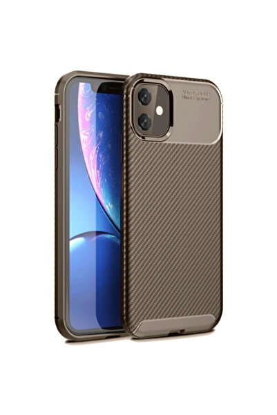 eco port iPhone 11 Case Auto Focus Carbon Cover - Brown