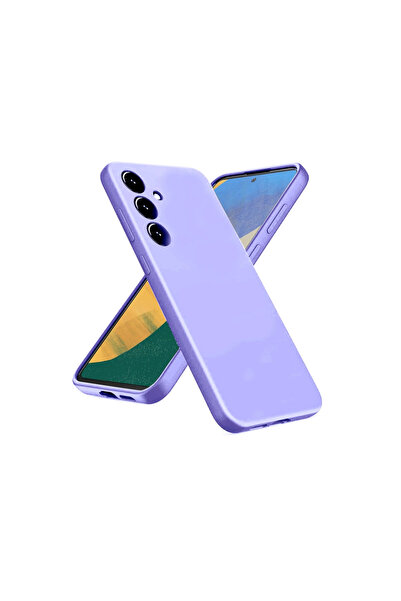 eco port حافظة سامسونج جالاكسي A36 من السيليكون المخملي الداخلي - أرجواني