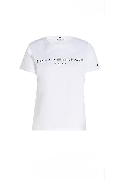 Tommy Hilfiger Tricou cu logo din bumbac, alb,