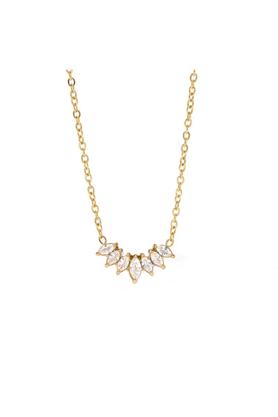 RAFINI Κολιέ με ακτινοβόλα πέταλα - επιχρυσωμένο με χρυσό 18 καρατίων, από αν...