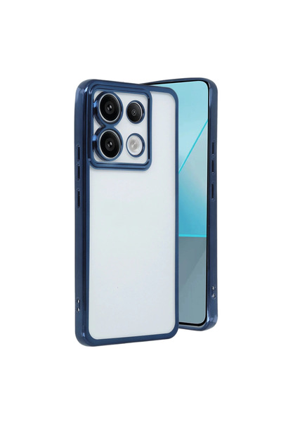 eco port حافظة بوكو X6 من السيليكون مع عدسة حماية للكاميرا - أزرق داكن