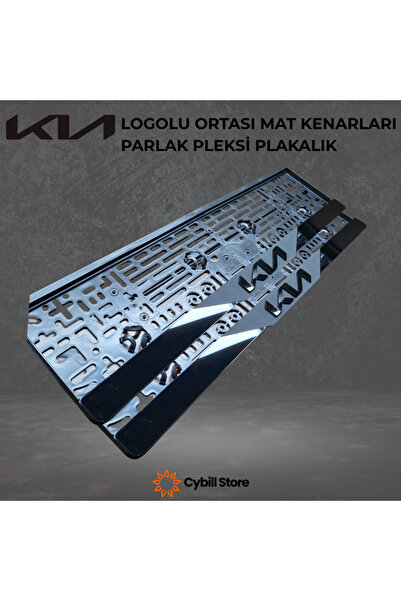 CybillStore KIA Logolu Mat Ortalı Parlak Pleksi Plakalık 2’li Set – Tüm Araçl...