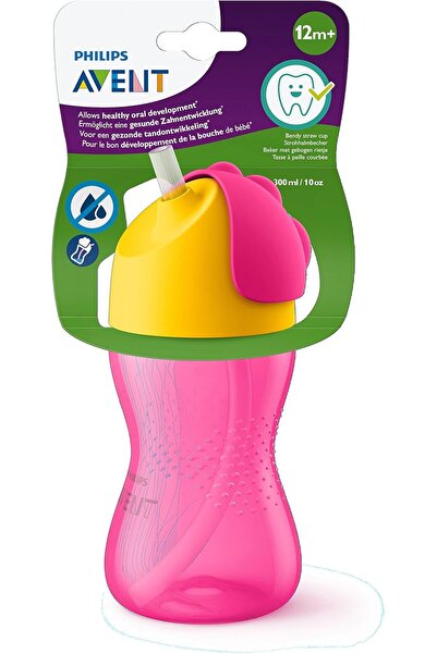 Philips Avent Straw Cup, 10oz (Pink)