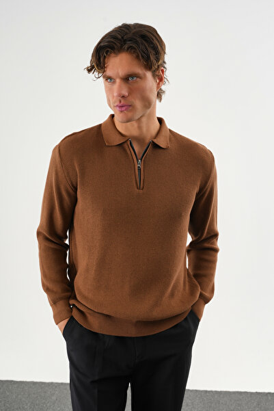 Redline Πλεκτό μακρυμάνικο πουλόβερ Haze oversized καφέ