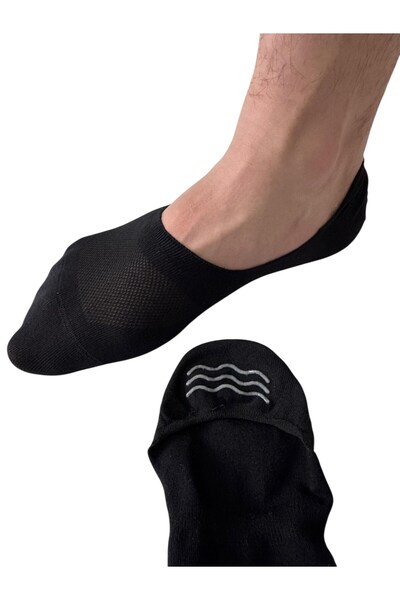 Plus Scorpion Men's Invisible Socks – Non-Slip Heel Silicone, Anti-Sweat Ballet Socks