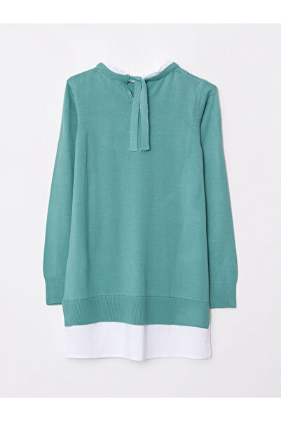 LC Waikiki Crew Neck Plain Long Sleeve Maternity Tunic