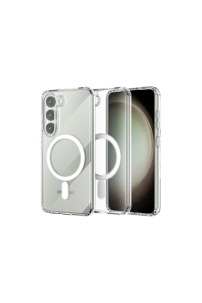 eco port حافظة سامسونج جالاكسي S23 بلس سيليكون شفاف مغناطيسي - شفاف