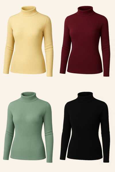 ANATOLIATEKSTILE Women's ribbed jacket, ONE SIZE (SL), short collar, Slim Fit, elastic knit - with long sleeves