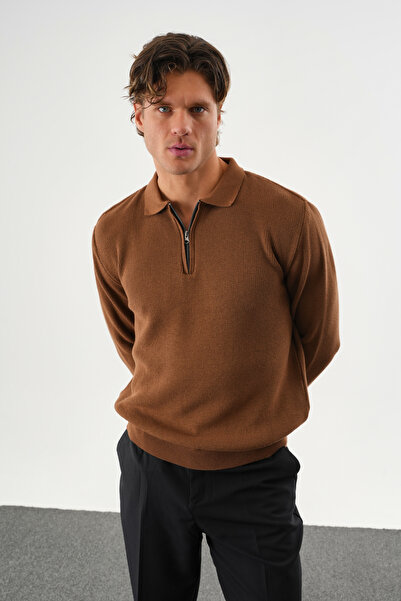 Redline Πλεκτό μακρυμάνικο πουλόβερ Haze oversized καφέ