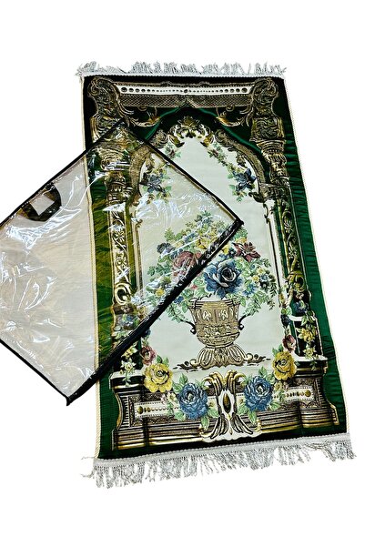 simply line Stylish Dowry Gift with Ottoman Motifs, Luxurious Prayer Mat, Gilded Prayer Mat with Sponge That Does Not Hurt the Knees, Quality