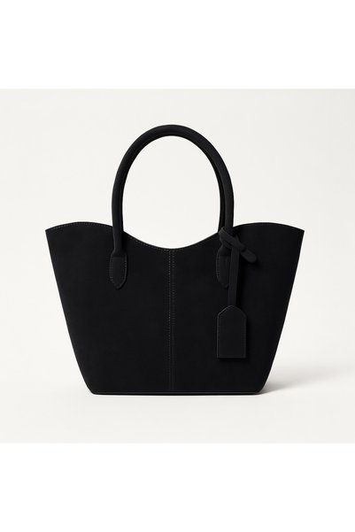 masilya brand Alina Shopper Süet Omuz Çantası