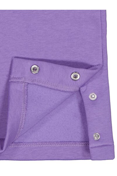 Civil Girls 6-9 Years Old Sweatpants with Snap Buttons on the Legs - Lilac 7-8 Years Old