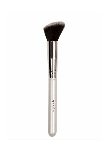 Marble Blush Brush for Face Makeup White/Silver