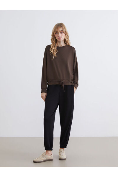 LC Waikiki Sparkling Choices from Shining Store | Crew Neck Gathered Women's Sweatshirt