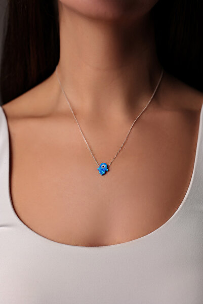 KALİST SİLVER 925 Ayar Gümüş Fatma Ana Eli Kolye