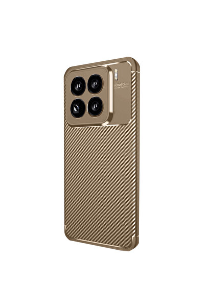 eco port Mi 15 Pro Case Auto Focus Carbon Cover - Brown
