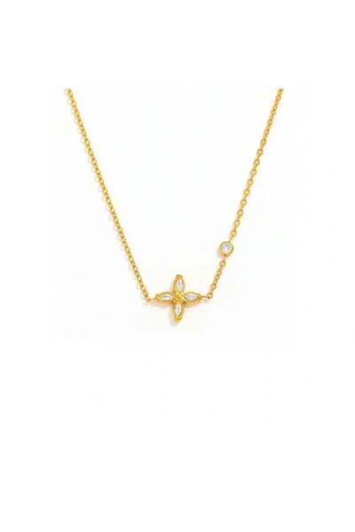 RAFINI Colier Stellar Glow - Placat cu Aur 18K, Otel inoxidabil