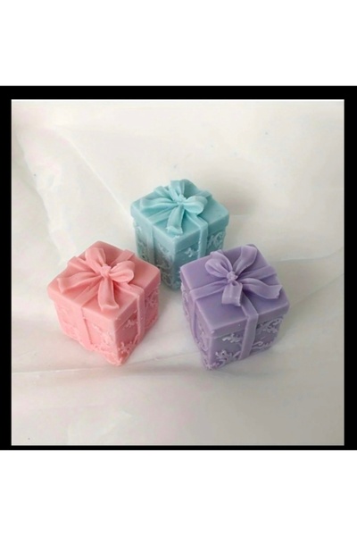 Eybacandle Yeni yıl konsepti minik hediye kutuları ikili pembe beyaz