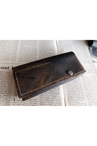 Mahfuz حافظة أقلام مصنوعة يدويًا بالكامل من الجلد الحقيقي المجنون لأقلامك الخ...