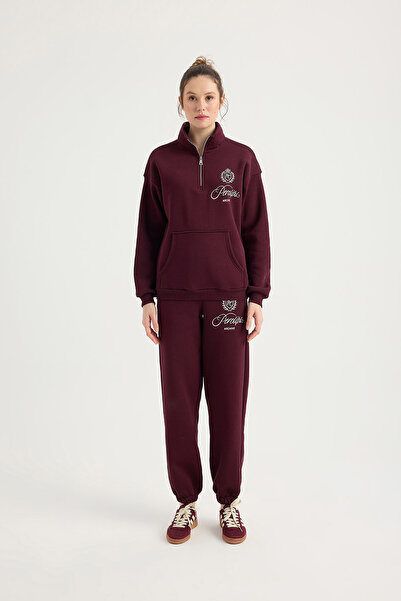 Sevilen Tekstil Σετ αθλητικής φόρμας Perclips με τύπωμα με φερμουάρ και γιακά...