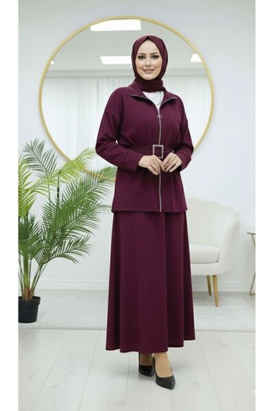 VOLT CLOTHİNG Loyşa Belt Detailed Skirt Suit