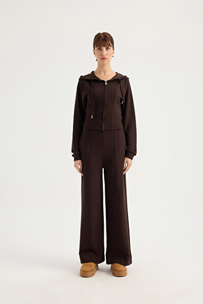 SEVİLEN Modal Suit with Gaze Stitch Detail