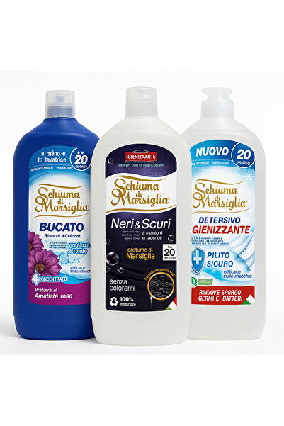 Schiuma di Marsiglia PROMO Set – Amethyst Rosa + Blacks & Darks + Sanitizer (3x1L)