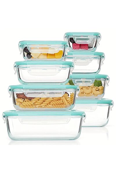 Zirve Kare Cam Saklama Kabı Kilitli 1 Boy