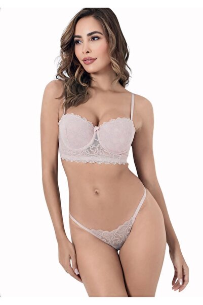 NightLove Strapless Lace B Cup Bra Suit Godewo 2035