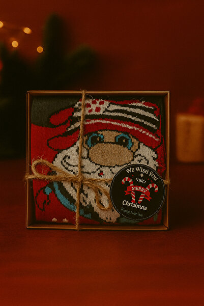 MEKİK BUTİK Boxed Christmas Gift - Unisex Christmas Socks - Boxed Gift Socks