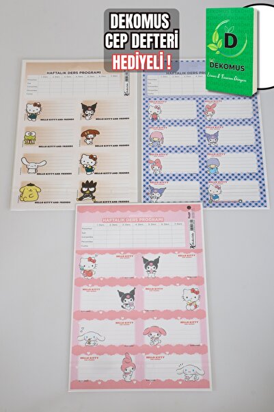 Hello Kitty DEKOMUS CEP DEFTERİ VE YENİ SEZON LİSANSLI AND BEST FRIENDS 24'LÜ OKUL ETİKETİ 2'LİSİ