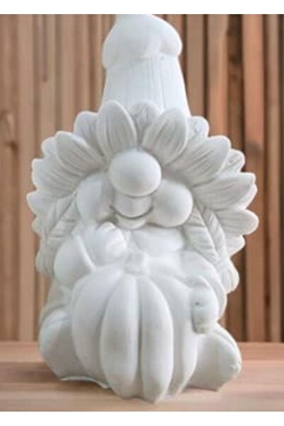 By Nese 9 x 16 cm ham beyaz KABAK hasat cüce obje heykel dekoratif obje